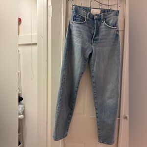 MOTHER Light Blue Denim Curbside Skimp